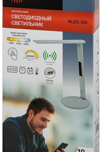 Офисная настольная лампа ЭРА NLED-505-10W-W Офисная настольная лампа ЭРА NLED-505-10W-W