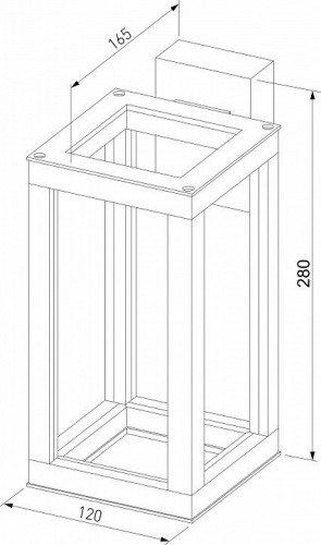 Уличный настенный светодиодный светильник Elektrostandard Frame 1527 Techno Led черный a051855