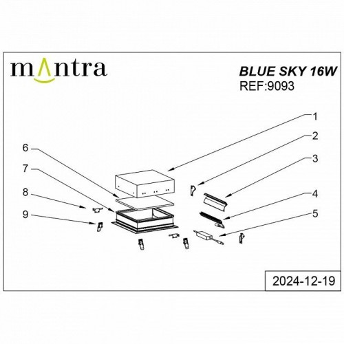 Встраиваемый светильник Mantra Blue Sky 9093 Встраиваемый светильник Mantra Blue Sky 9093