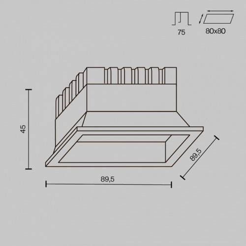 Точечный светильник Maytoni Okno DL056-8W3-4-6K-W