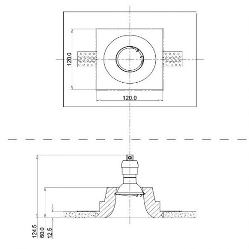 Встраиваемый светильник Maytoni Gyps DL001-1-01-W Встраиваемый светильник Maytoni Gyps DL001-1-01-W