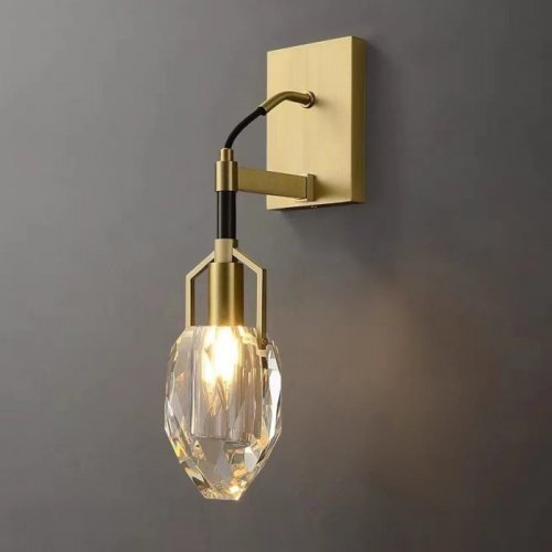 Бра DeLight Collection Wall lamp 8960-1W brass/clear Бра DeLight Collection Wall lamp 8960-1W brass/clear
