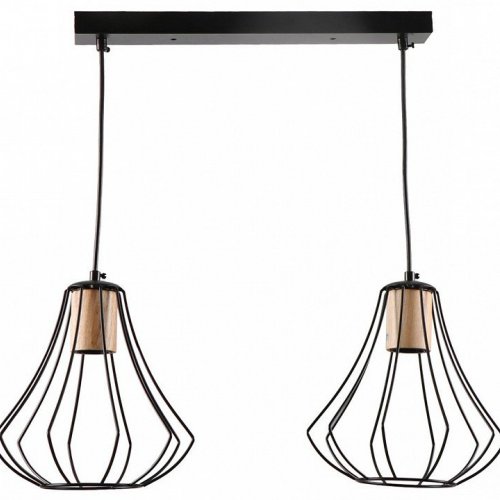 Подвесной светильник Imex MD.9050 MD.9050-2-P-BK+WOOD