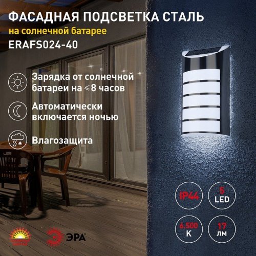 Светильник на солнечных батареях ЭРА ERAFS024-40