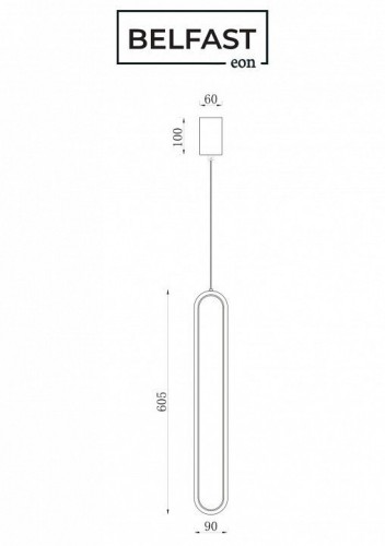 Подвесной светильник Belfast Nevis 86227-1W-60 BR