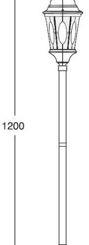 Наземный фонарь ASTORIA 2M 91406M Gb овал