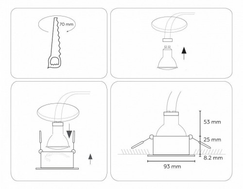 Встраиваемый светильник Ambrella light Techno Spot IP Protect TN111