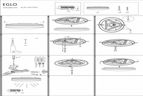 Настенно-потолочный светодиодный светильник Eglo Frania 97871 Настенно-потолочный светодиодный светильник Eglo Frania 97871