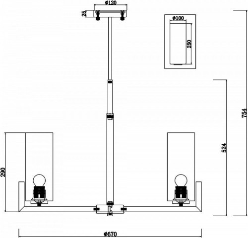 Подвесная люстра Maytoni Fortano MOD089PL-06BS