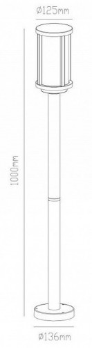 Наземный фонарь Arte Lamp Toronto A1036PA-1BK