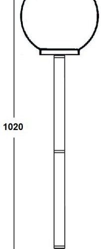 Наземный фонарь Oasis Light GLOBO S 88206S SB1 Bl