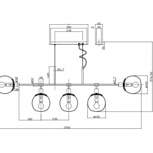 Подвесная люстра Maytoni Modern Mod221 MOD221-PL-05-N Подвесная люстра Maytoni Modern Mod221 MOD221-PL-05-N