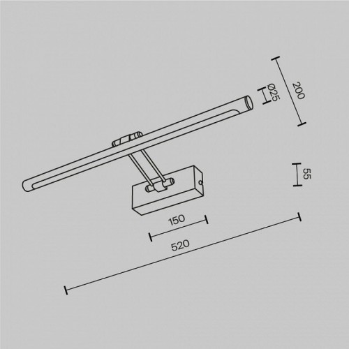 Подсветка для картин Maytoni Dazzle MIR267WL-L12CH3K