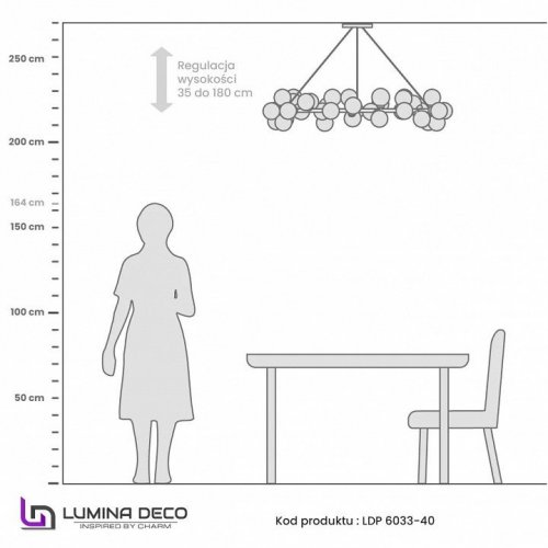 Подвесной светильник Marsiada LDP 6033-40 BK+MD
