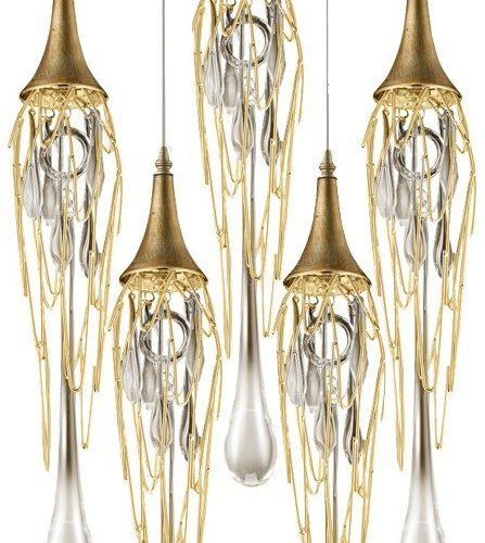 Подвесной светильник DeLight Collection Goddess Tears P68009L-5/R gold Подвесной светильник DeLight Collection Goddess Tears P68009L-5/R gold