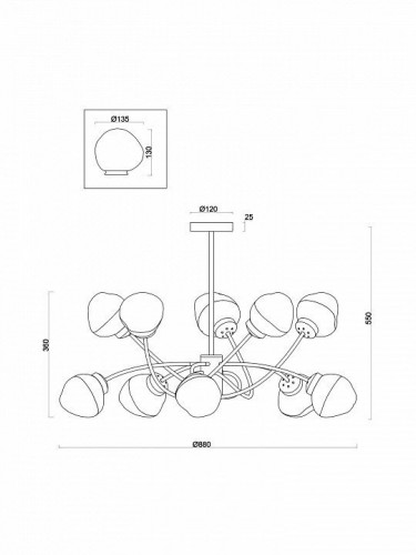 Потолочная люстра Freya Volani FR8017PL-10MG