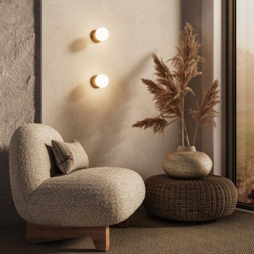 Настенный светильник Stone 303051 травертин