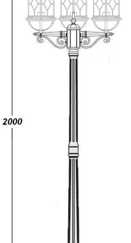 Наземный фонарь Oasis_Light SORENTO 92608B Bl