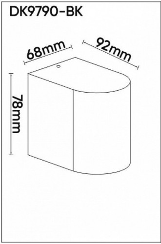 Уличный настенный светильник Denkirs Narvik DK9790-BK