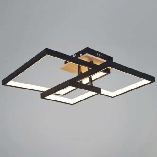 Потолочная люстра  98560-0.3-03 BK+WOOD