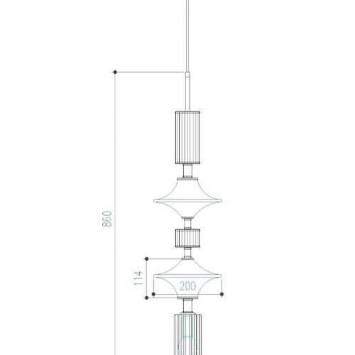Подвесной светильник Crystal Lux Valencia SP1.3 Gold