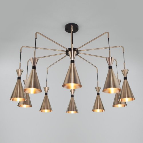 Потолочная люстра Bogates Glustin 316/10 латунь / черный