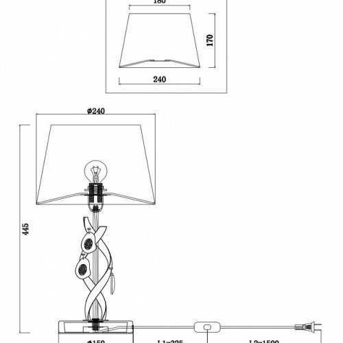 Настольная лампа Freya Monique FR2001TL-01G