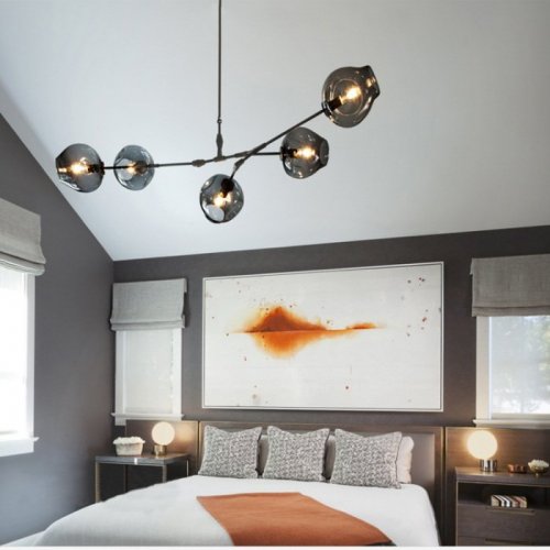 Подвесная люстра DeLight Collection Bubble KG0579P-5 smoky