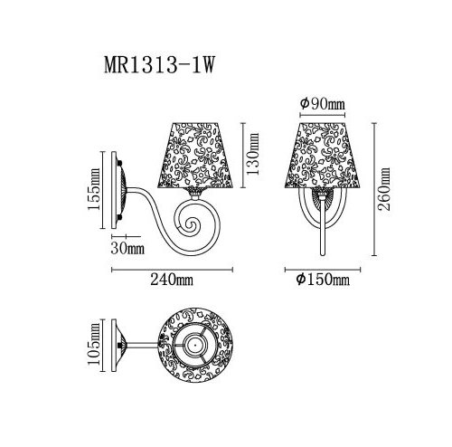 Бра MyFar Luna MR1313-1W Бра MyFar Luna MR1313-1W