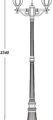 Наземный фонарь Oasis Light GENUYA 92109A Bl Наземный фонарь Oasis Light GENUYA 92109A Bl