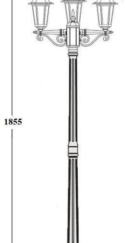 Наземный фонарь PETERSBURG S 79808SB Bl
