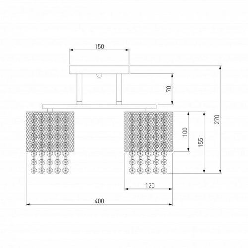Потолочная люстра Eurosvet Bonnie 30137/3 золото