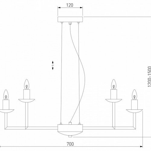 Подвесная люстра Eurosvet Cariso 60150/10 хром