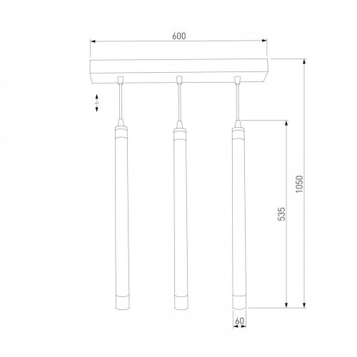 Подвесной светодиодный светильник Eurosvet Maestro 50133/3 LED бронза