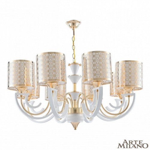 Подвесная люстра Arte Milano Florentia-8857 308857/8 Wh/Gd Подвесная люстра Arte Milano Florentia-8857 308857/8 Wh/Gd
