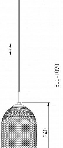Подвесной светильник Eurosvet Gem 50261/1 темно-серый