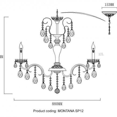 Подвесная люстра Crystal Lux Montana SP12