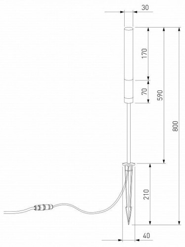 Ландшафтный светодиодный светильник Elektrostandard Invi 35155/F a069445