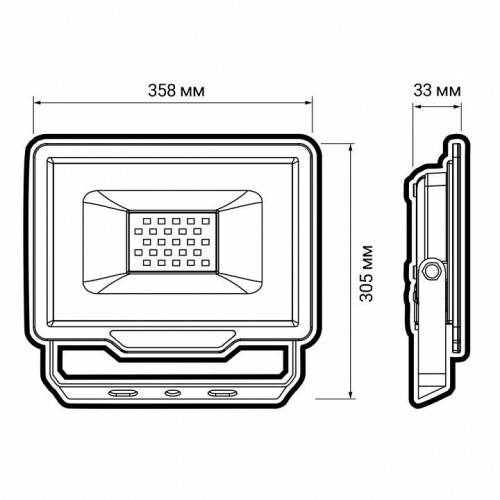 Настенно-потолочный прожектор Jazzway  PFL- C3- 200w  6500K IP65