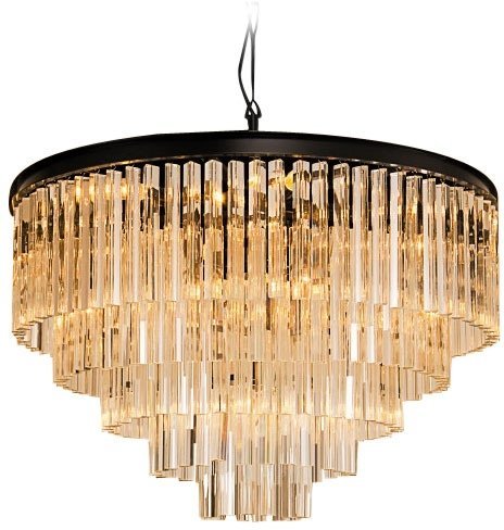 Подвесная люстра DeLight Collection 1920s Odeon KR0387P-10A black/amber