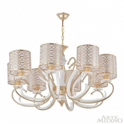 Подвесная люстра Arte Milano Florentia-1237 301237/8 Wh/Gd Подвесная люстра Arte Milano Florentia-1237 301237/8 Wh/Gd