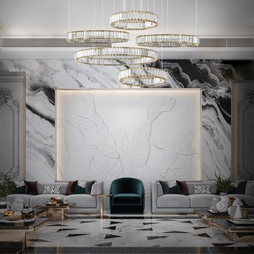 Подвесной светильник Loft IT Crystal ring 10135/5 Gold