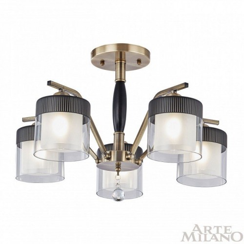 Потолочная люстра Arte Milano Napoli-2646 332646/5 AB+BK Потолочная люстра Arte Milano Napoli-2646 332646/5 AB+BK