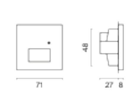 Заглушка для поста с подсветкой, без рамки Voltum S70 VLS070706