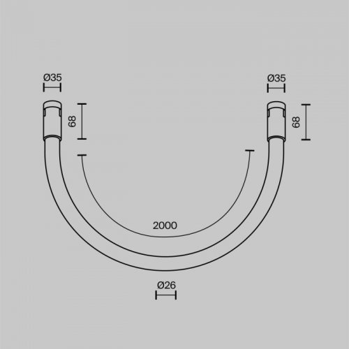 Трековый светильник Tau TR154-1-27W4K-PT