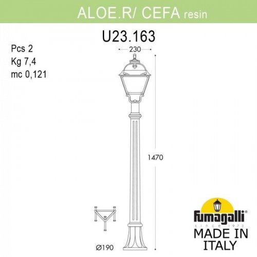 Наземный фонарь Fumagalli Cefa U23.163.000.VYF1R