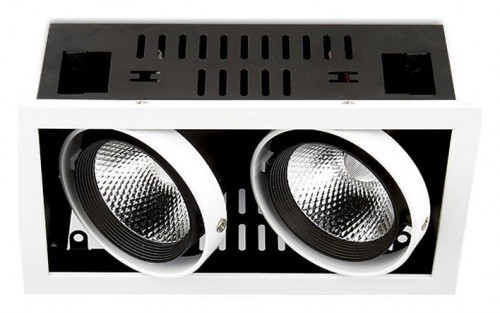 Встраиваемый светодиодный светильник Ambrella light Cardano T812 BK/CH 2*12W 4200K