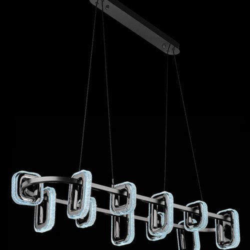 Подвесная люстра Theona LE7701/12L Grey/Black Chrome