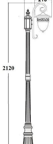 Наземный фонарь KRAKOV 1 L 87209L/18L Gb