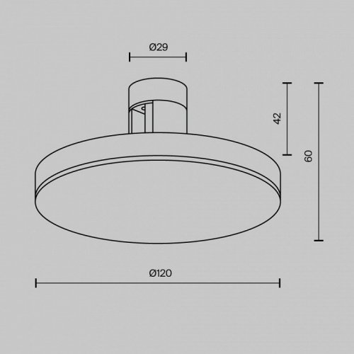 Накладной светильник Maytoni Plato TR152-1-7W3K-BS